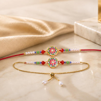 Rakhi for Brother with Chocolate Magic - Rakshabandhan Gift Set, Pack of 5