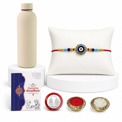 Evil Eye Multicolor Rakhi for Brother & Bhaiya with Stainless Steel | Pack of 5