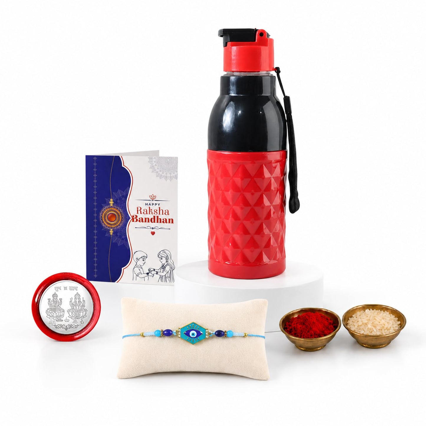 Evil Eye Multicolor Rakhi for Brother & Bhaiya with Sports Water | Pack of 5