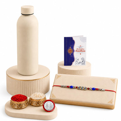 Designer Elegant Multicolor Diamond & Stone Rakhi Combo for Bhai | Pack of 5