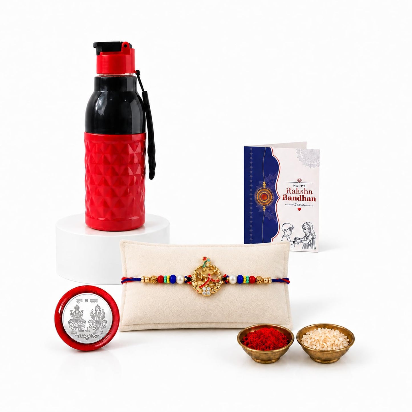 Krishna Multicolor Rakhi for Brother & Bhaiya with Sports Water | Pack of 5