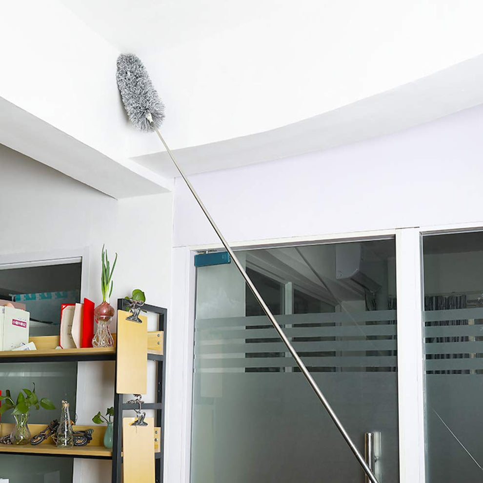 Microfiber Duster with 100-Inch Extendable Handle for High Reach Cleaning