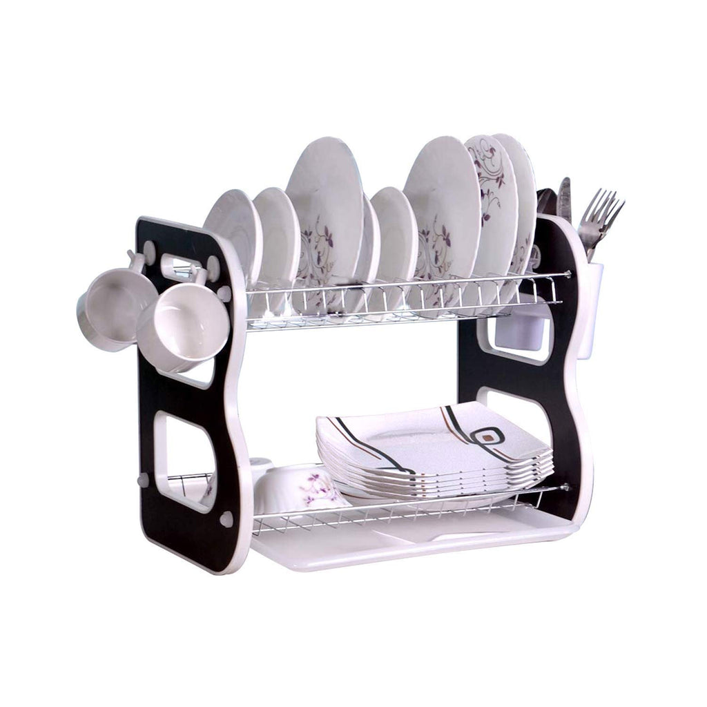 Dropship Dish Drying Rack With Drainboard Detachable 2-Tier Dish