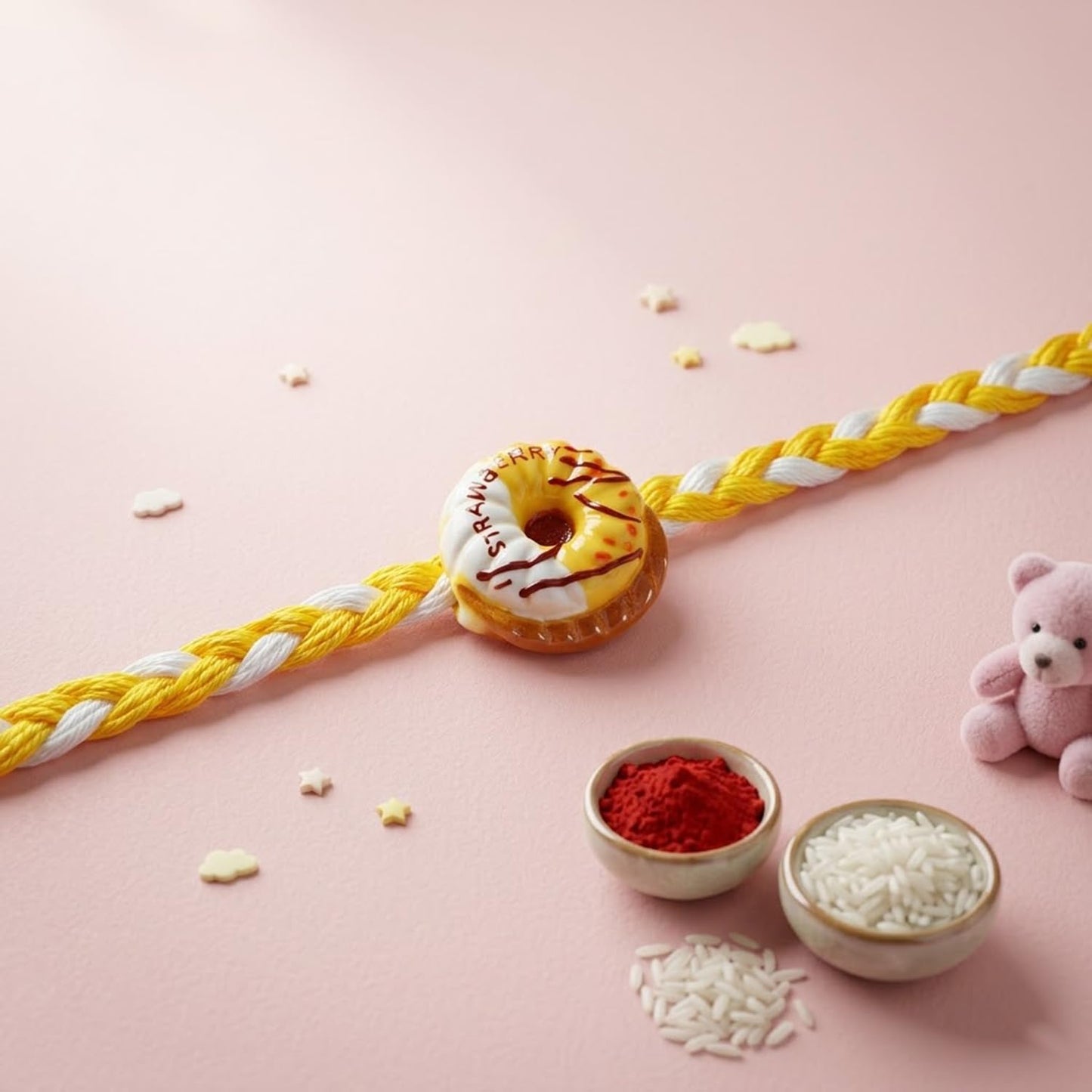 Food Rakhi for Brother with Cream Biscuit 60gm - Raksha Bandhan Gift, Pack of 7
