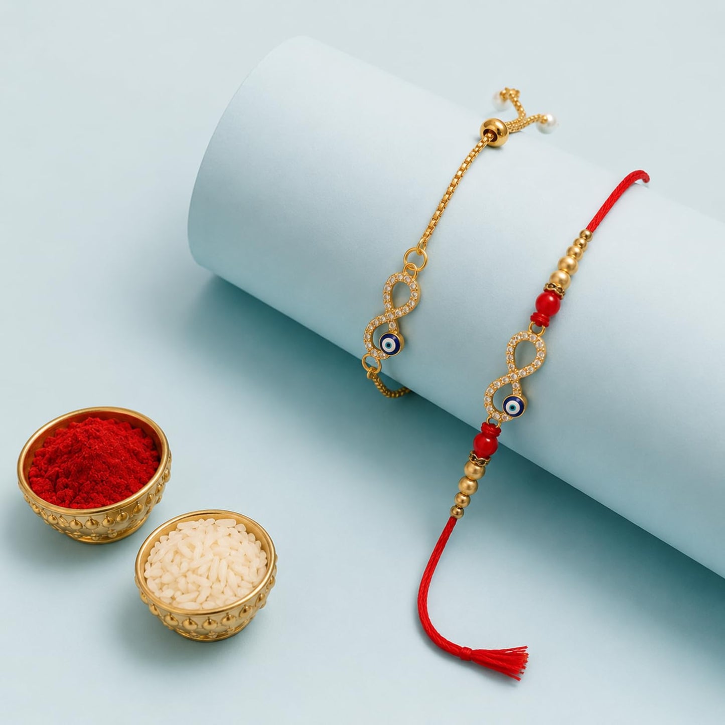 Multicolor Rakhi for Brother & Bhaiya - Raksha Bandhan Gift Set, Pack of 4
