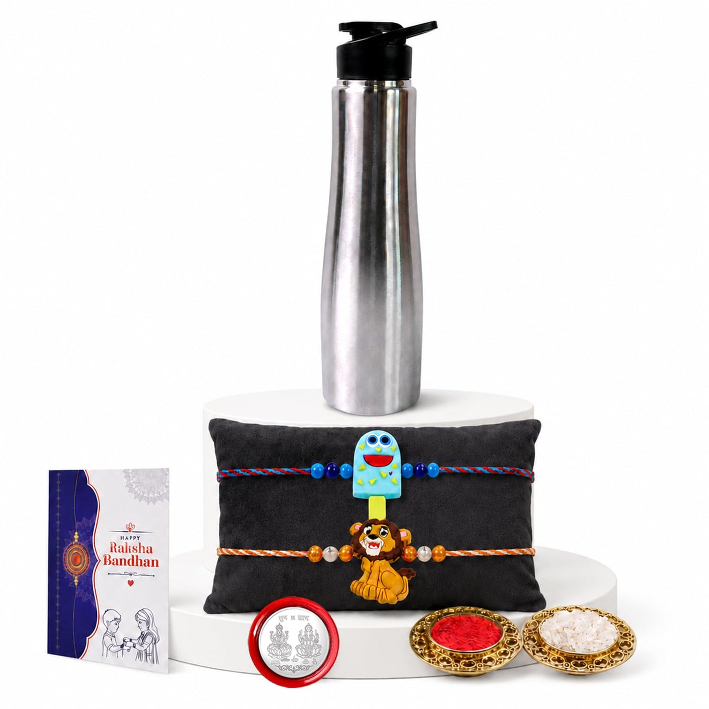 Designer Elegant Multicolor Kids Rakhi Combo for Bhaiya Bhai | Pack of 6