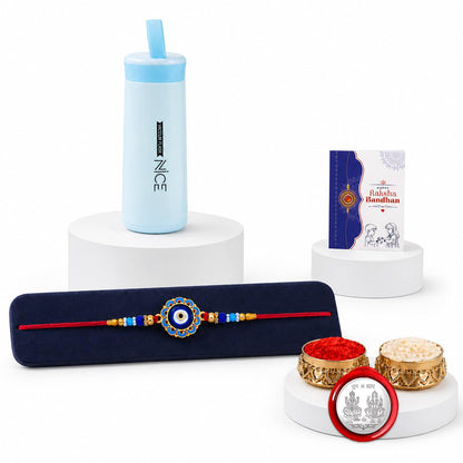 Evil Eye Multicolor Rakhi for Brother & Bhaiya with Kids Water | Pack of 5