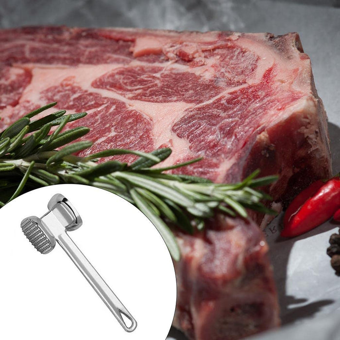 Double Sided Beef Steak Mallet (Aluminum): Meat Tenderizer Hammer