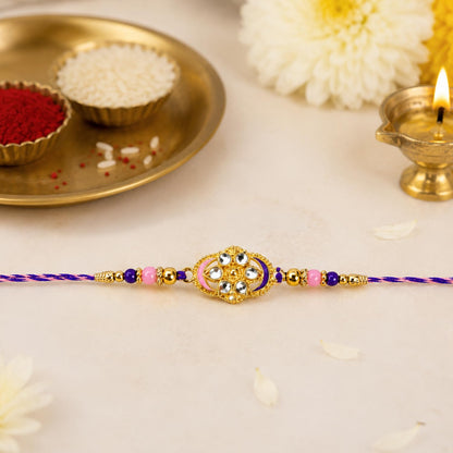 Strawberry charm Rakhi for Brother with Choco Magic 32gm, Coin & Card, Pack of 6