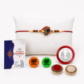 Rakhi Set for Brother (Set of 1) – Peahen Stylish Rakhi Combo with Roli Chawal