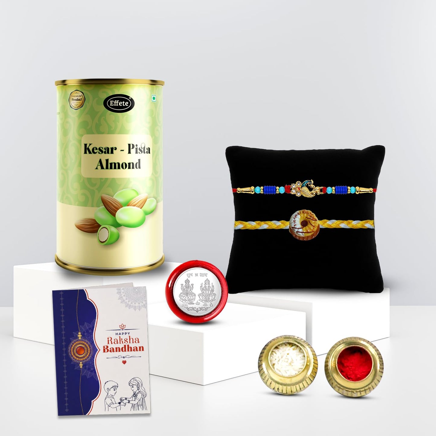 Complete Brother Rakhi for Brother with Kesar-Pista Almond 96gm, Pack of 6