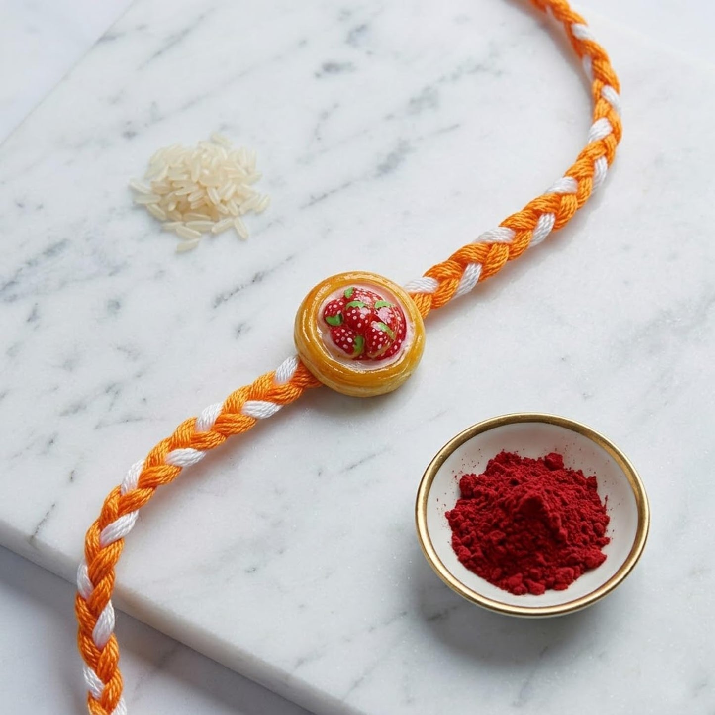 Rakhi for Brother with Cream Biscuit 60gm - Raksha Bandhan Gift Set, Pack of 7