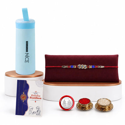 Diamons & Stone Multicolor Rakhi for Brother & Bhaiya with Kids Water | Pack of 5
