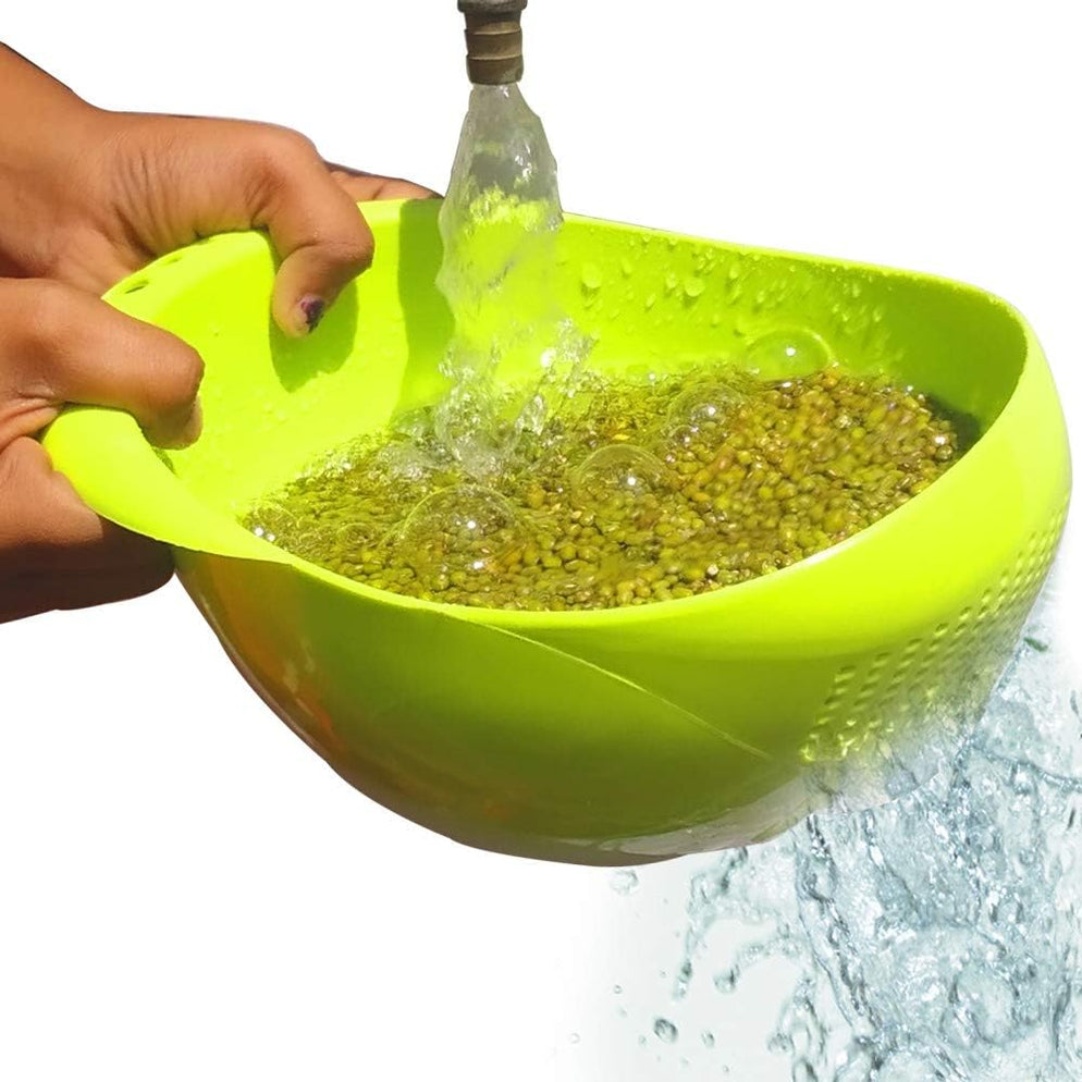 Virgin Rice Bowl Durable Plastic Strainer, Water Strainer Vegetable