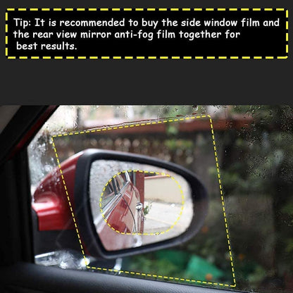 Car Mirror Anti Fog Film Rearview Side Mirror Waterproof Clear Film (1 Pc)