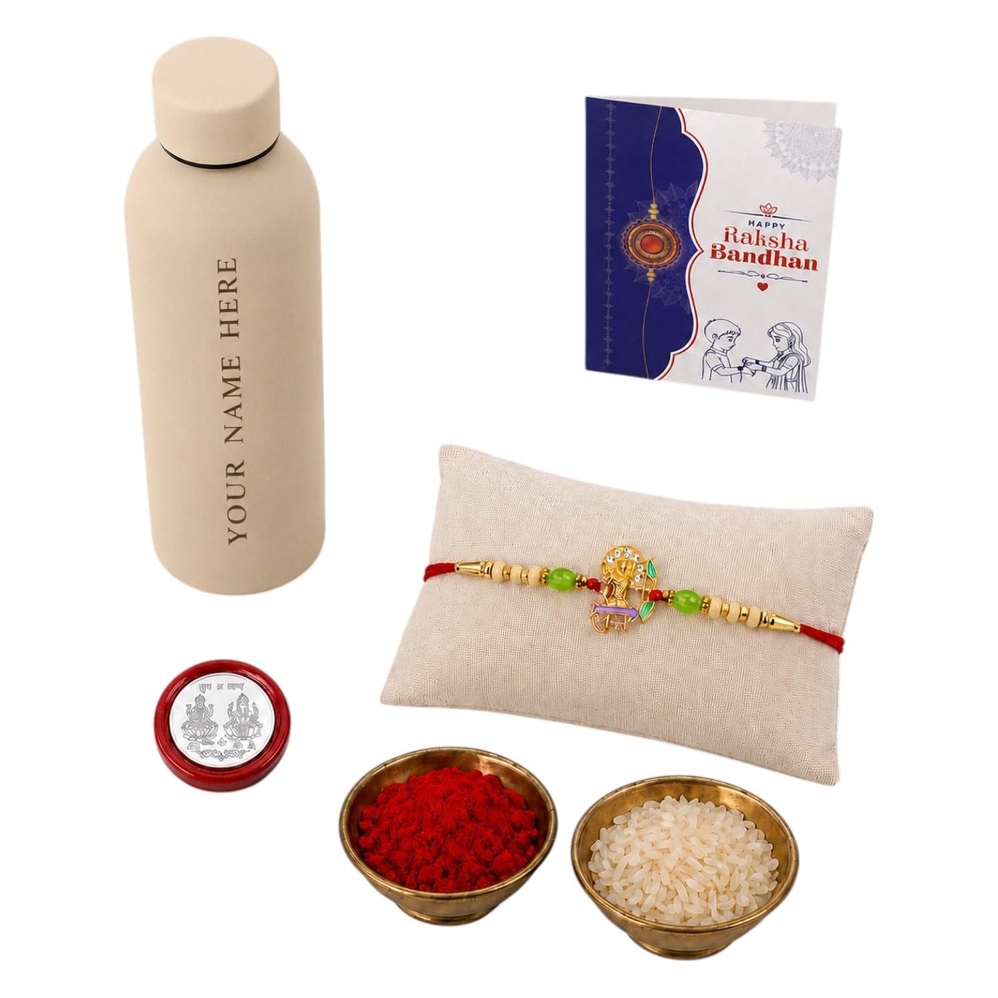 Ram Multicolor Rakhi for Brother & Bhaiya with Customize Stainless | Pack of 5