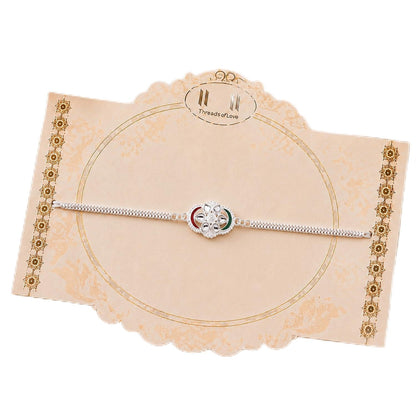 Oval Multicolor Rakhi for Brother & Bhaiya - Raksha Bandhan Gift Set, Pack of 4
