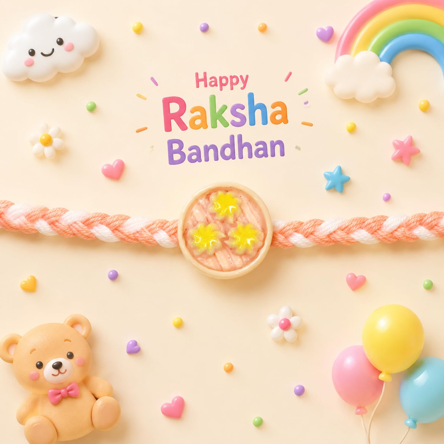 Food Rakhi for Brother with Biscuit 60gm - Rakshabandhan Gift Set, Pack of 7