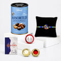 Shivling Rakhi for Brother with Choco Dryfruits 96gm, Coin & Card, Pack of 5