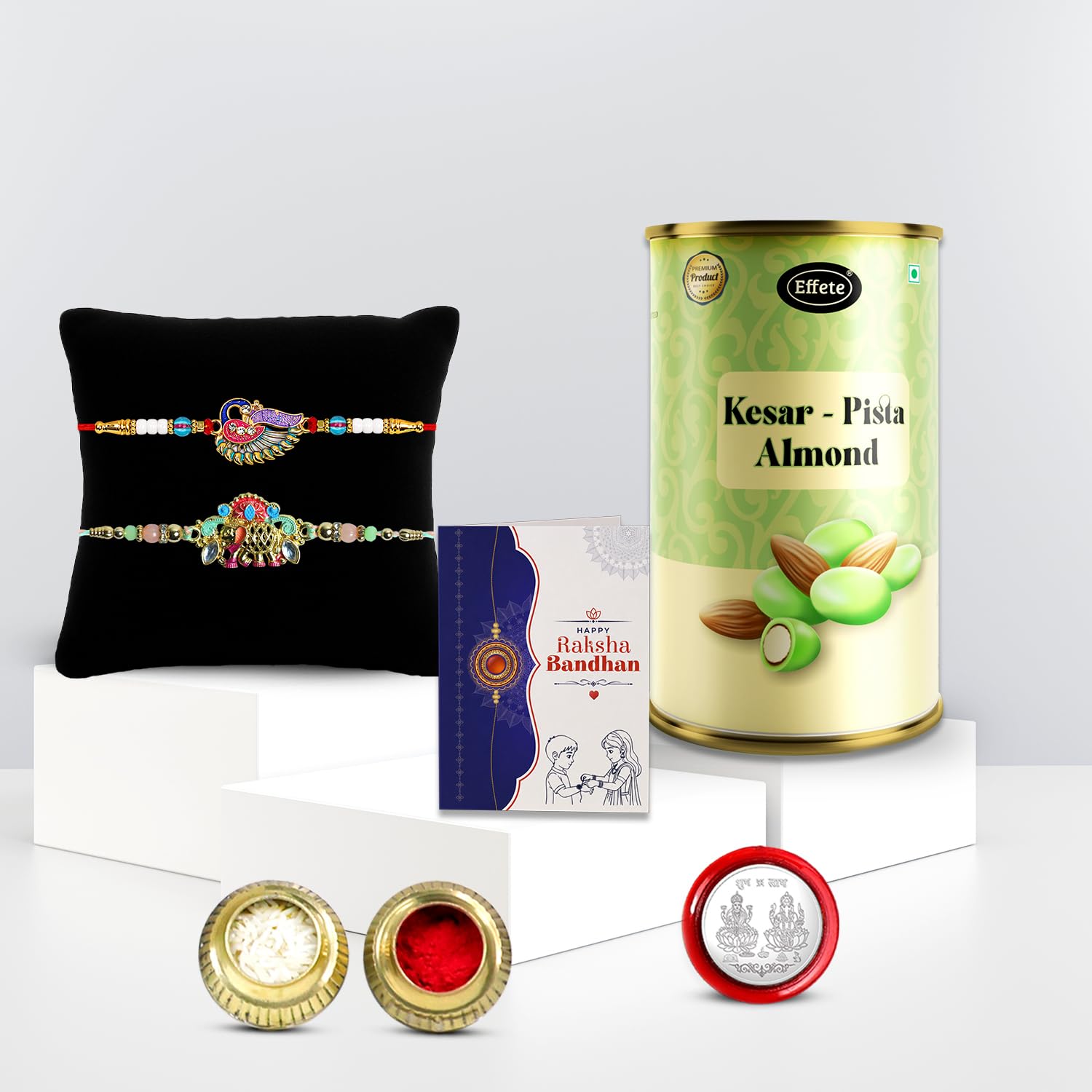 Brother Bonding Rakhi for Brother with Kesar-Pista Almond 96gm, Pack of 6