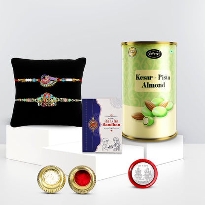 Brother Bonding Rakhi for Brother with Kesar-Pista Almond 96gm, Pack of 6