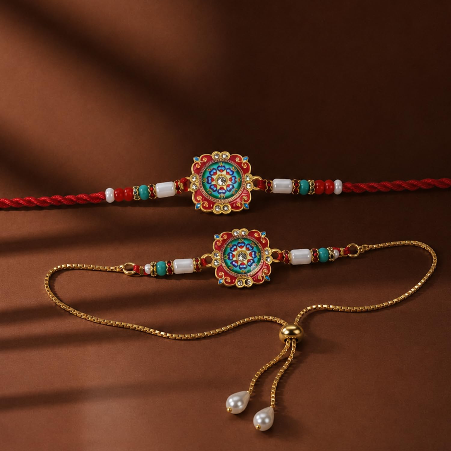 Rakhi for Brother & Bhaiya with Chocolate 96gm - Raksha Bandhan Gift, Pack of 5