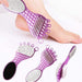 Dual-sided foot scrubber with brush and steel scrubber