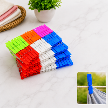 Plastic Clothes Clips – 144Pc Heavy-Duty Laundry Pegs | BathNova