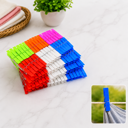 Plastic Clothes Clips – 144Pc Heavy-Duty Laundry Pegs | BathNova