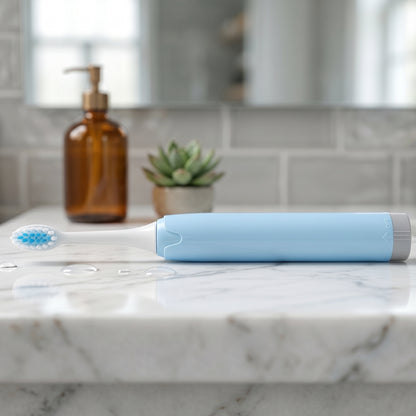 Electric Sonic Toothbrush on Bathroom Counter