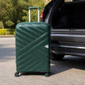 Green Premium Travel Trolley Suitcase with 360° Wheels, TSA Lock & Pull Handle