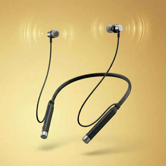 Lapcare Wooband 90 Wireless Bluetooth Neckband with Long Playtime & Deep Bass