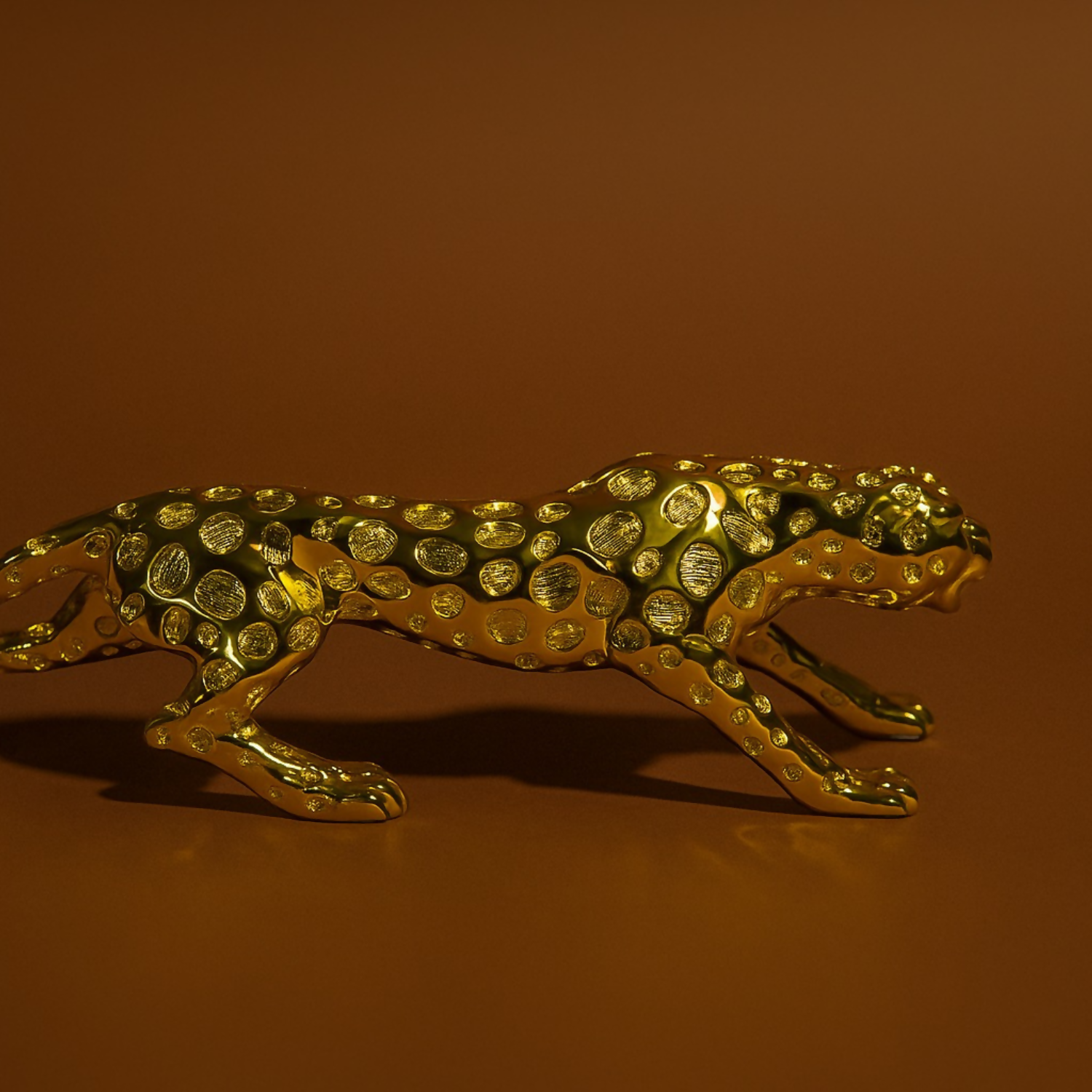 Luxury Golden Panther Figurine for Home Décor(20 INCH) – Elegant Resin Animal Showpiece for Living Room, Office Table, or Centerpiece Decoration – Modern Art Leopard Statue Gift Item