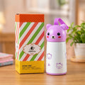 Mini Vacuum Water Bottle with Bunny Cap and Carry Strap 220ml (1 Pc)