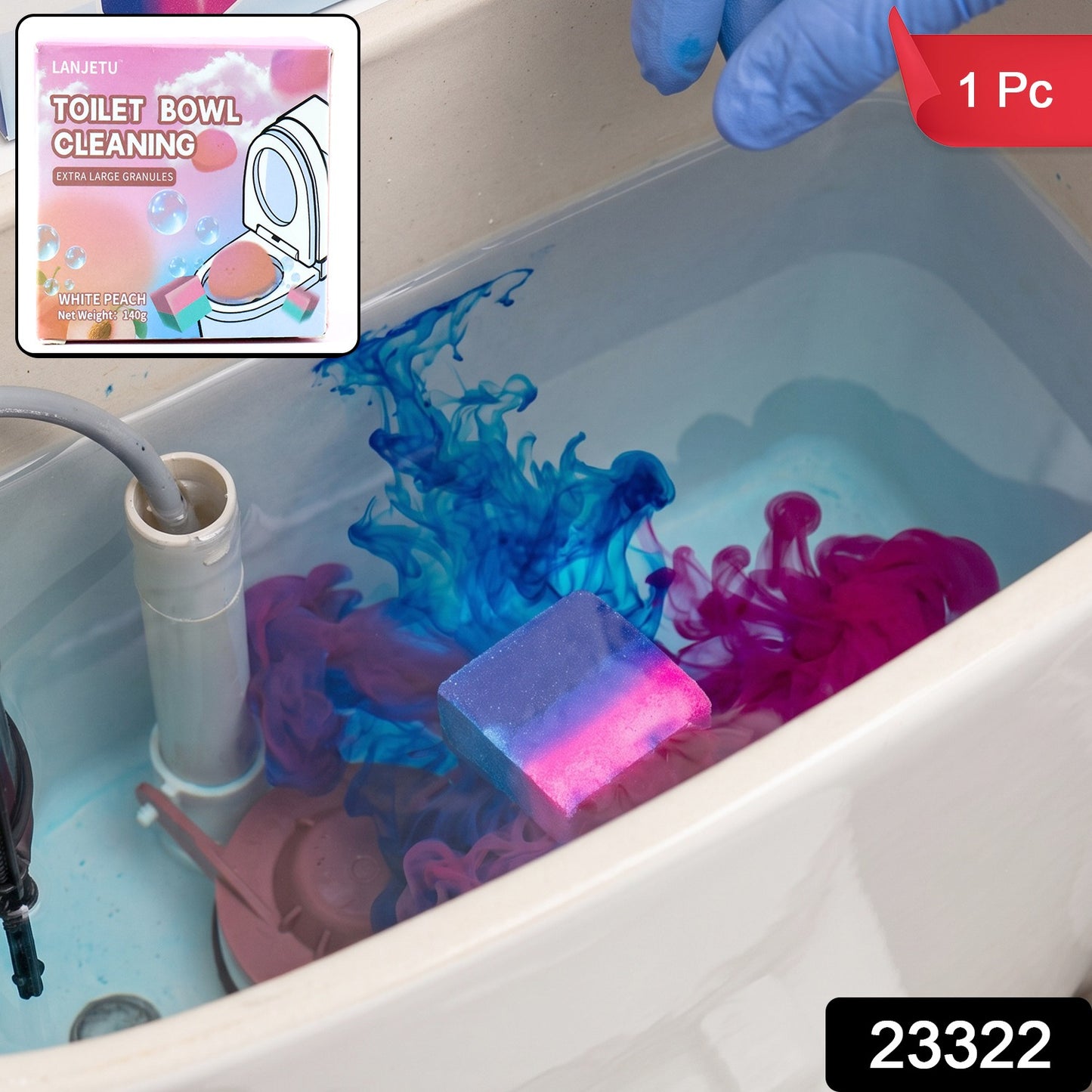 Bathroom Toilet Bowl Cleaning Block, Dual Colour Flush Tank Cleaner (1 Pc)