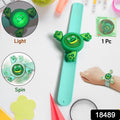Kids LED Slap Bracelet – Spinning Light-Up Cartoon | Little Fashionistas