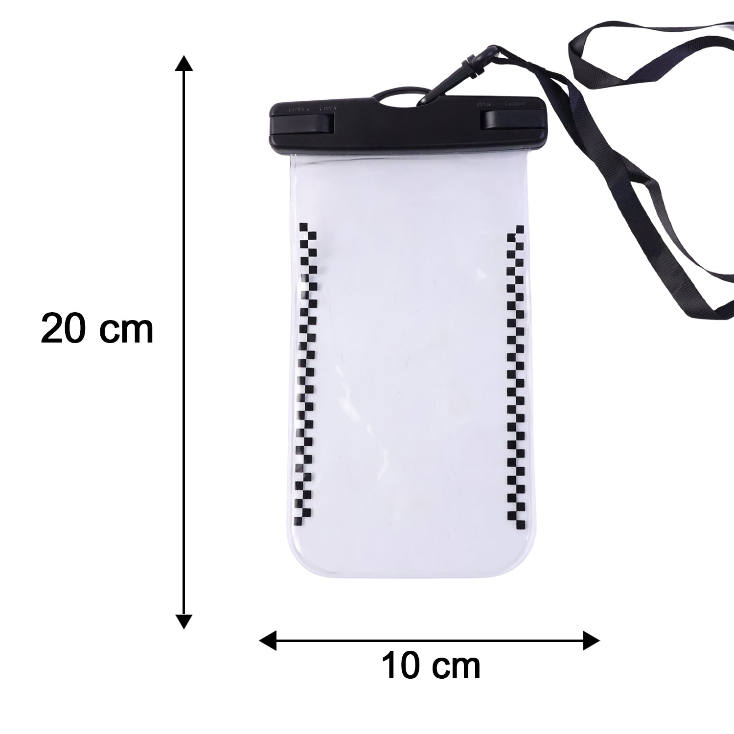 Size diagram for Waterproof Mobile Pouch Cover