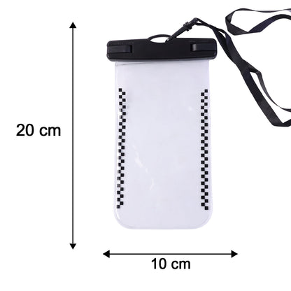Size diagram for Waterproof Mobile Pouch Cover