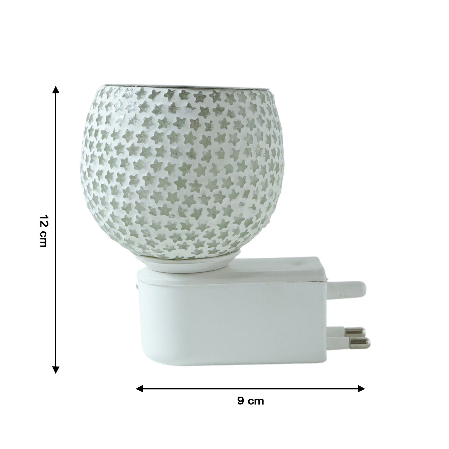 Premium Plug-In Star Cut Glass Aroma Diffuser Night Lamp (1 Pc)