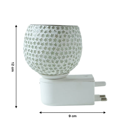 Premium Plug-In Star Cut Glass Aroma Diffuser Night Lamp (1 Pc)