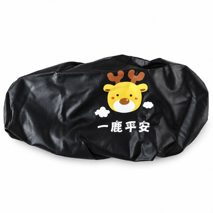 Scooter Seat Cover with Deer Print, Elastic Edge and Securing Straps (1 Pc)