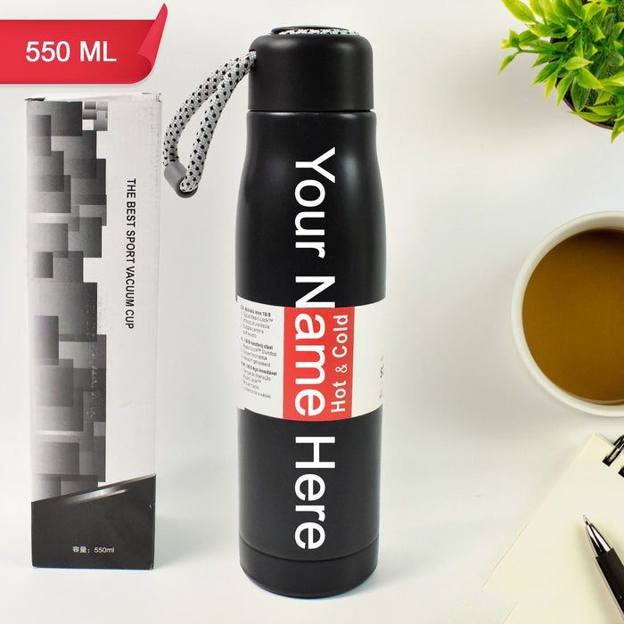 Customized / Personalized Double Wall Vacuum Insulated Water Bottle (550 ML)