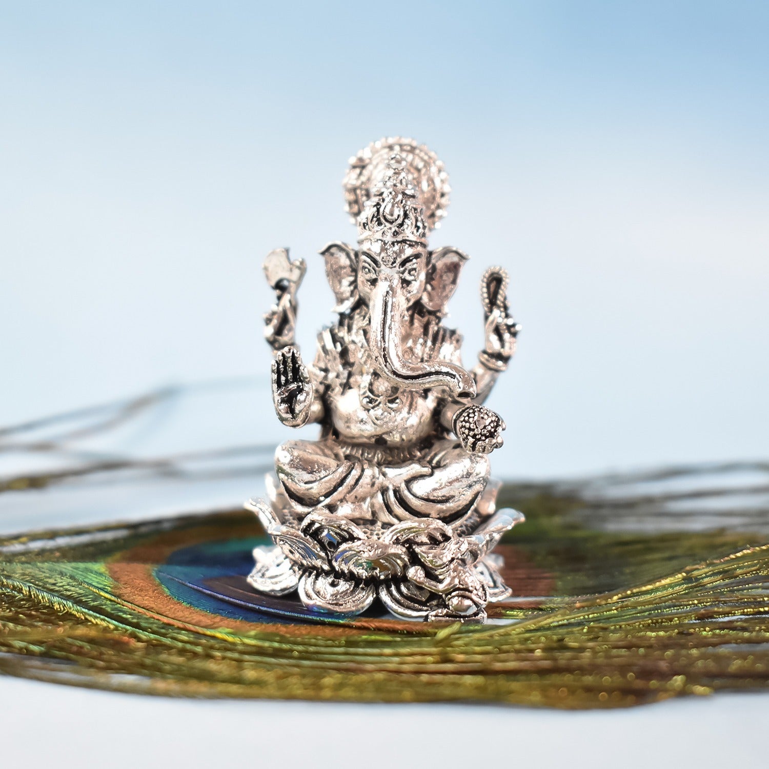 Lord Ganesh Silver Statue