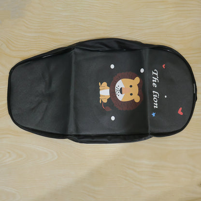 Scooter Seat Cover with Cartoon Lion Print and Elastic Edge, 60 cm (1 Pc)