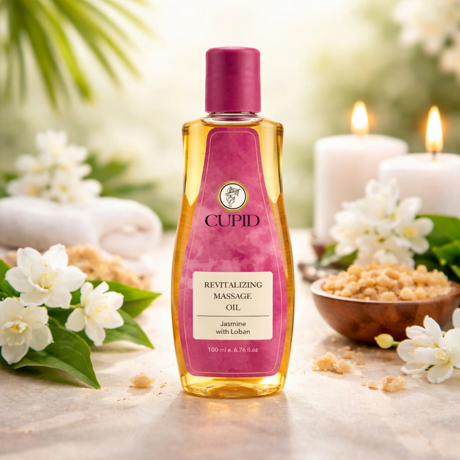 Cupid Revitalizing Massage Oil with Jasmine & Loban Relaxing Body Care Oil (100 ML)