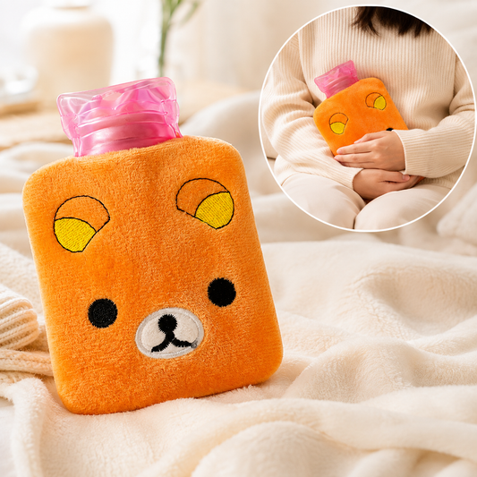 Hot Water Bag for Pain Relief, Soft Cover & Portable Design