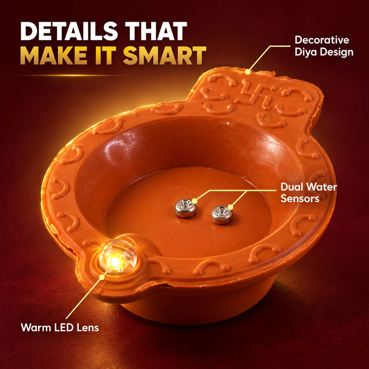 Water sensor LED diya set - water sensor details