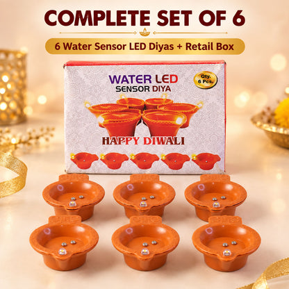 Water sensor LED diya set - complete set