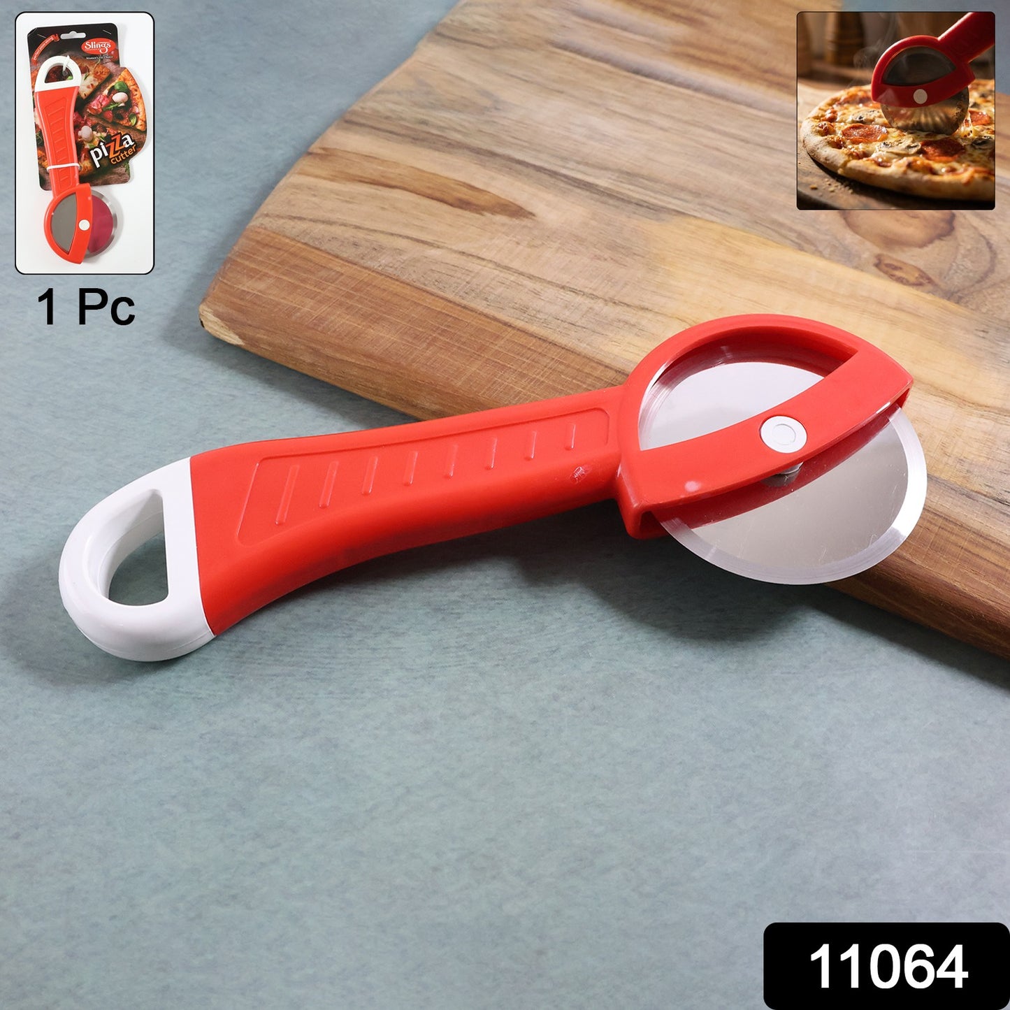 Multipurpose Pizza Cutter with Ergonomic Handle (1 Pc)