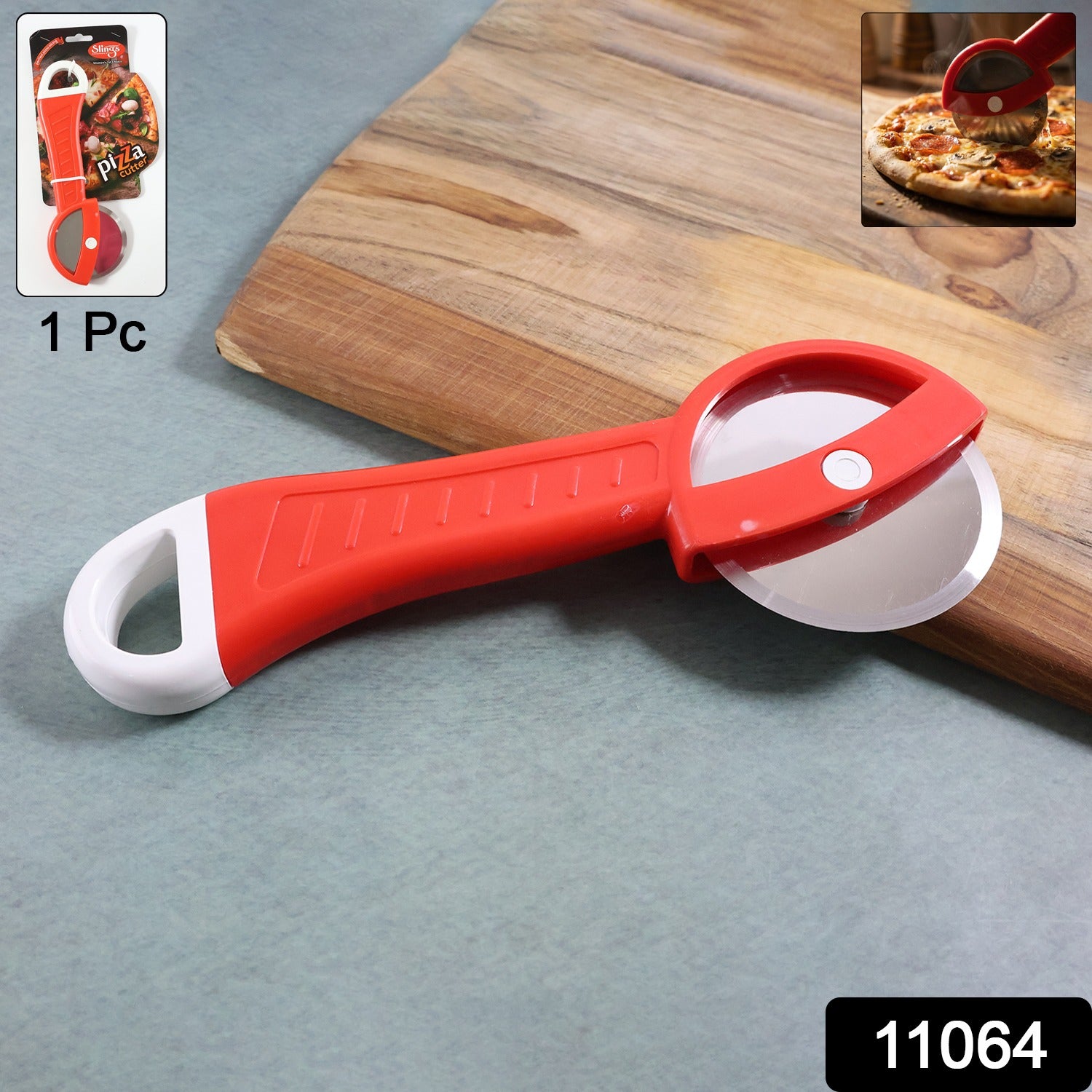 Multipurpose Pizza Cutter with Ergonomic Handle (1 Pc)